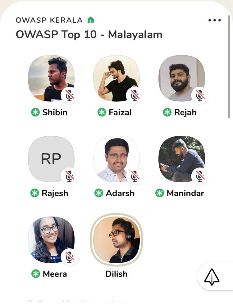 Kerala chapter Clubhouse Meet -OWASP Top 10 - Malayalam