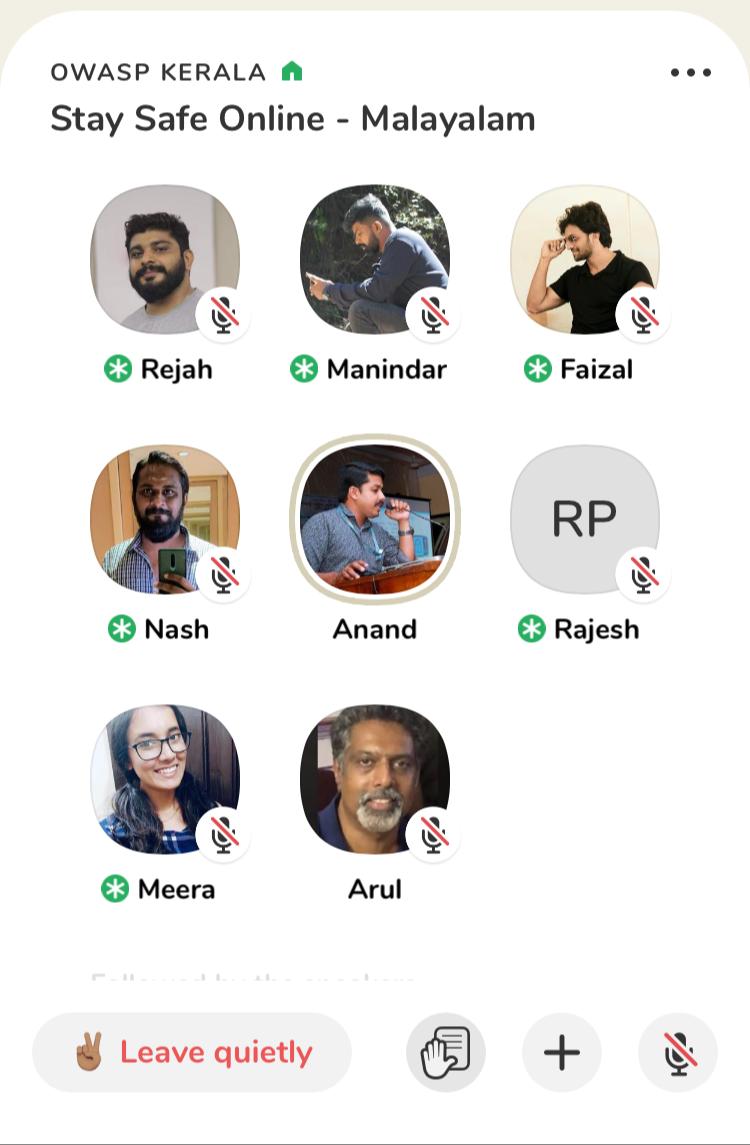 Kerala chapter Clubhouse Meet -Stay Safe Online - Malayalam