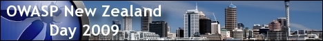 OWASP NZ Day 2009 - Web Banner