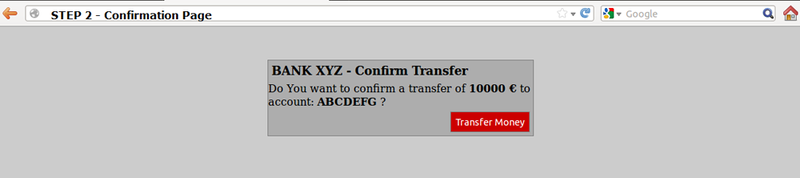 Clickjacking Example Step 2